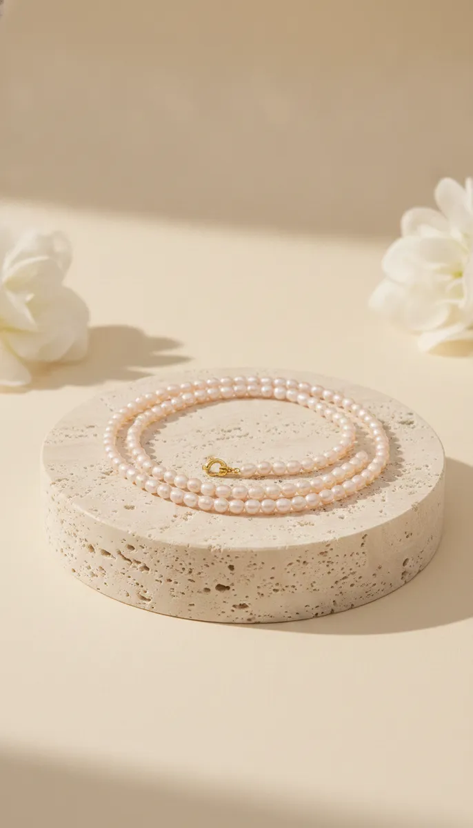 Moti Freshwater Pearl Mala Necklace