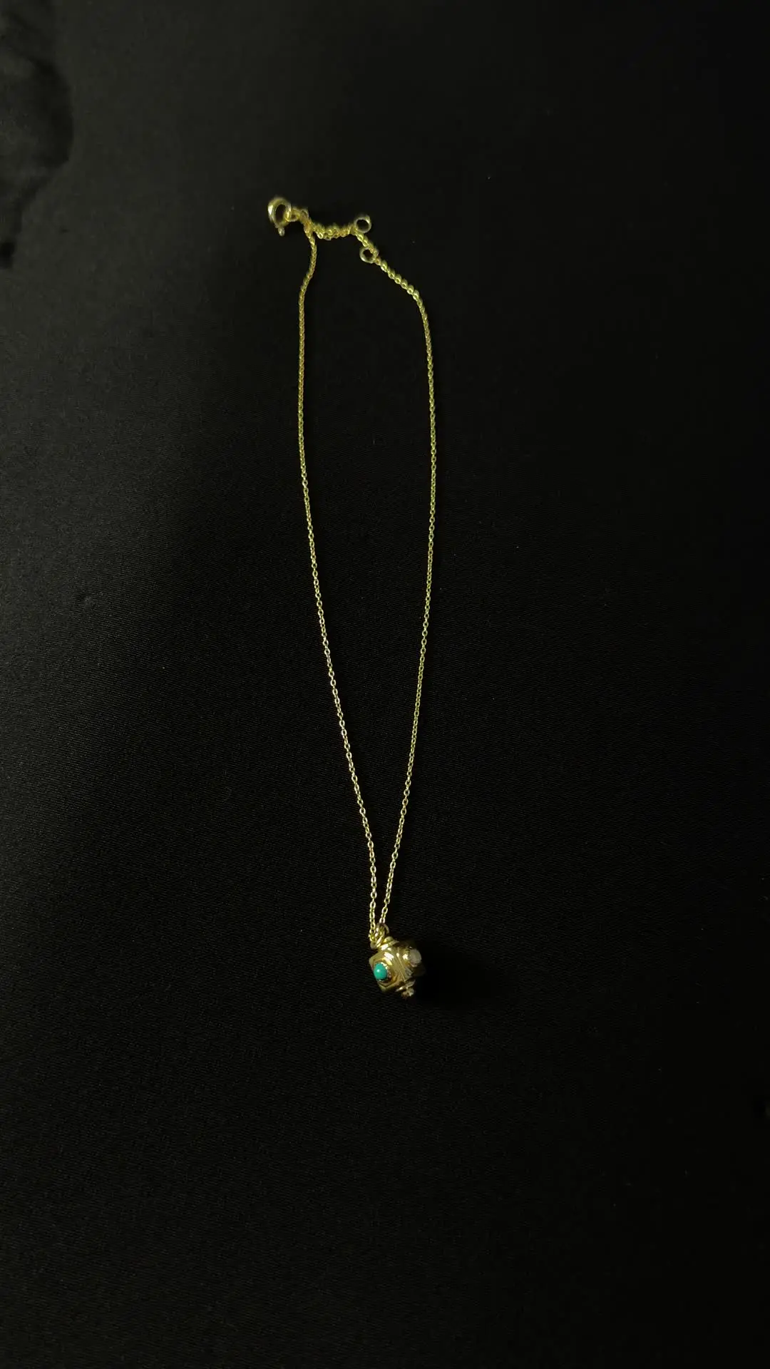Pasa cube pendant shown full length