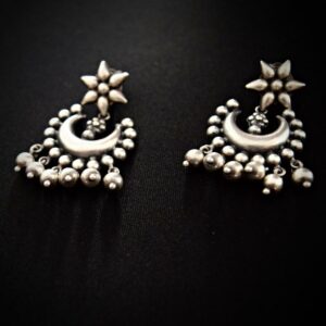 Flower Moon Silver Earrings