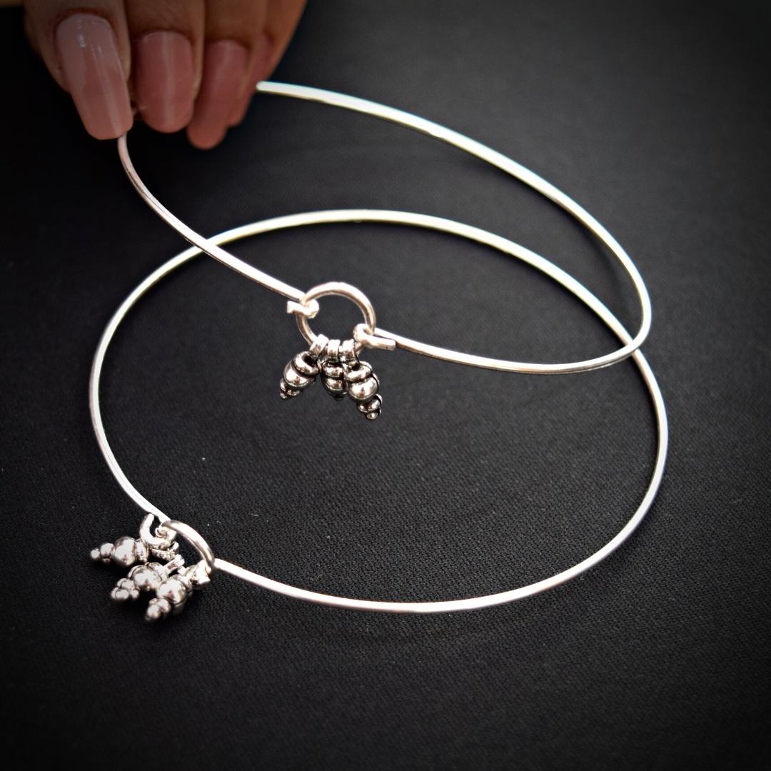 Silver Anklet with Ghungroo